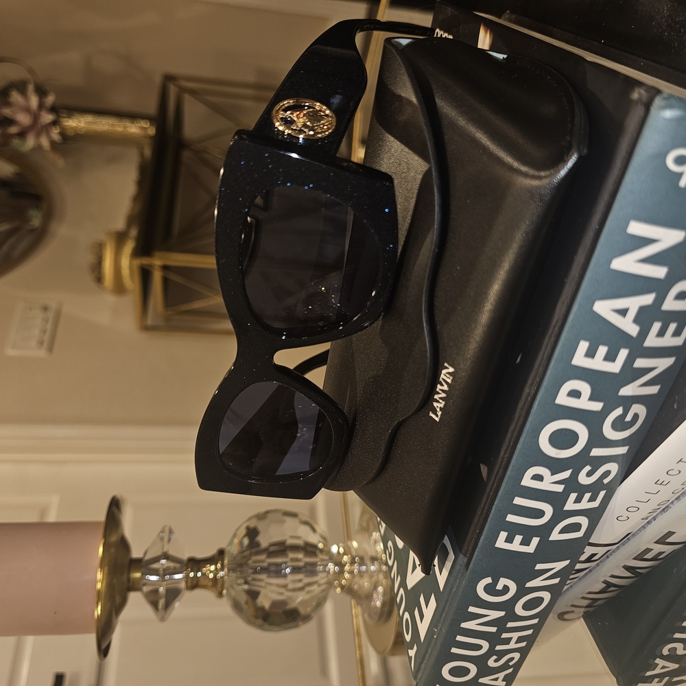 Lanvin Blue Sunglasses with Gold Logo